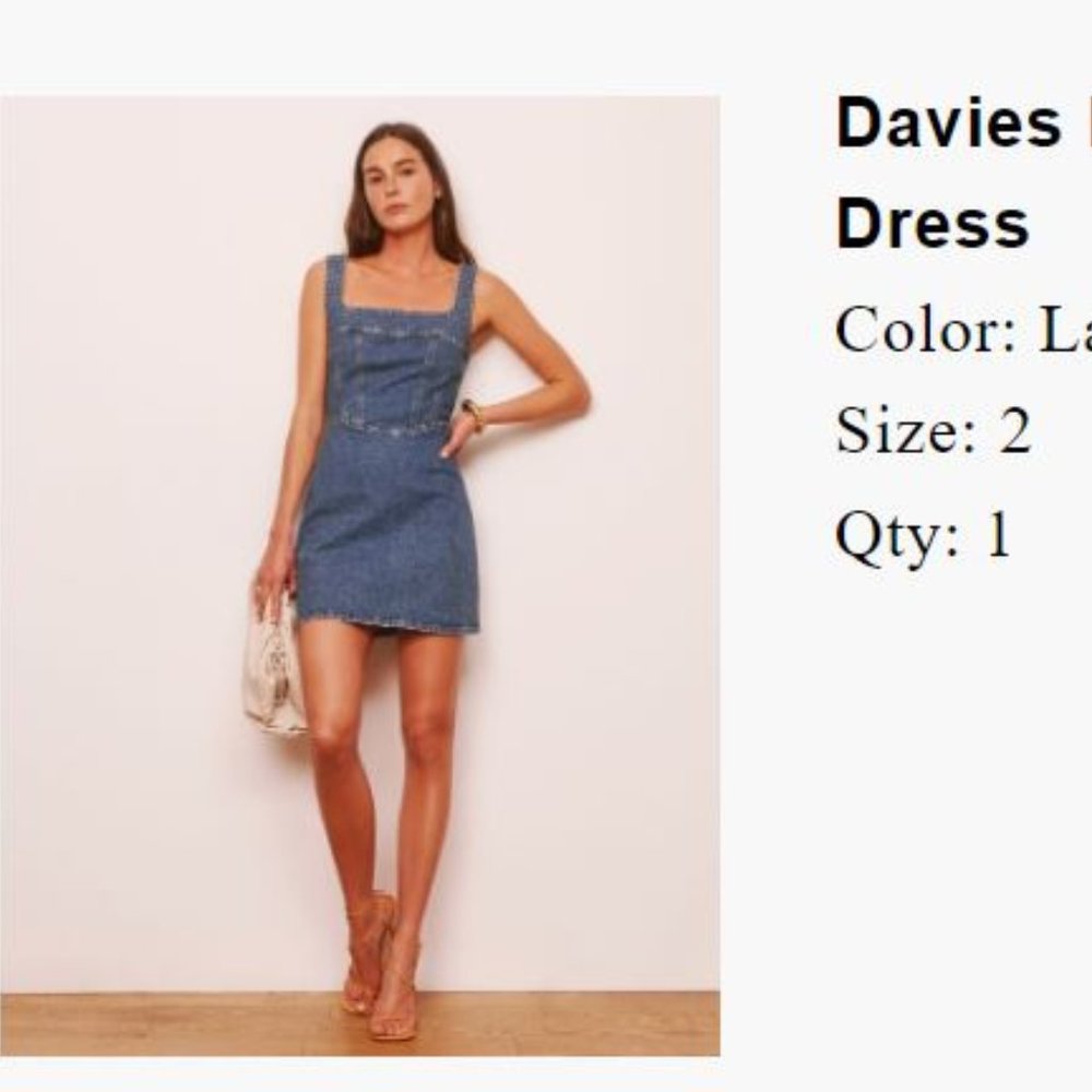 Reformation Davies Bustier Denim Mini Dress